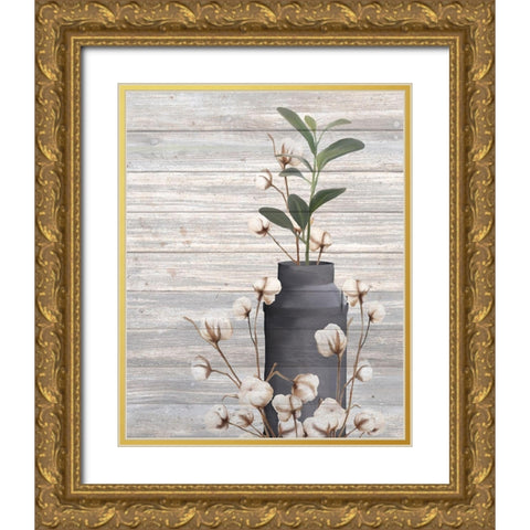 Cotton Days 6 Gold Ornate Wood Framed Art Print with Double Matting by Kimberly, Allen