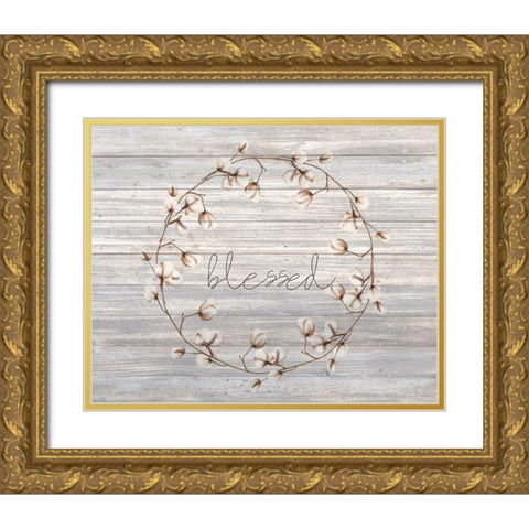 Cotton Days 7 Gold Ornate Wood Framed Art Print with Double Matting by Kimberly, Allen