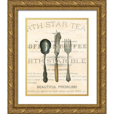 Antiqued 1 Gold Ornate Wood Framed Art Print with Double Matting by Kimberly, Allen