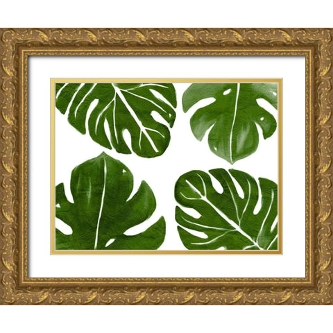 Tropic Green 2 Gold Ornate Wood Framed Art Print with Double Matting by Kimberly, Allen