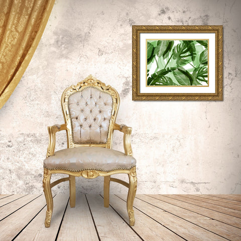 Tropic Green 3 Gold Ornate Wood Framed Art Print with Double Matting by Kimberly, Allen