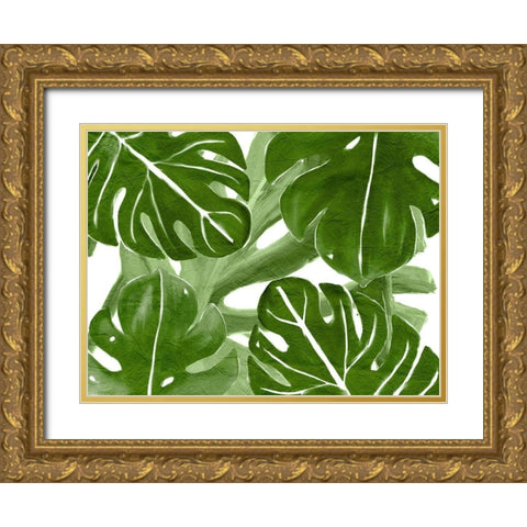 Tropic Green 4 Gold Ornate Wood Framed Art Print with Double Matting by Kimberly, Allen