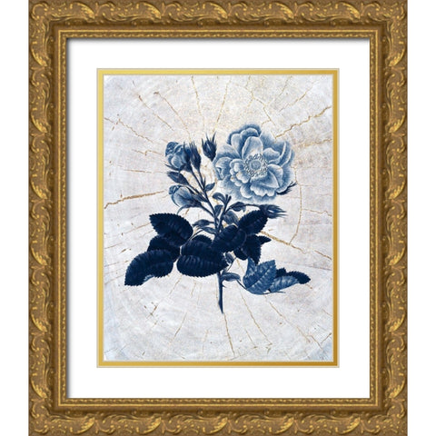 Wood Pressed 1 Gold Ornate Wood Framed Art Print with Double Matting by Kimberly, Allen