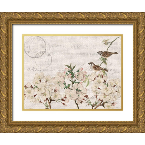 Summer Song 5 Gold Ornate Wood Framed Art Print with Double Matting by Kimberly, Allen
