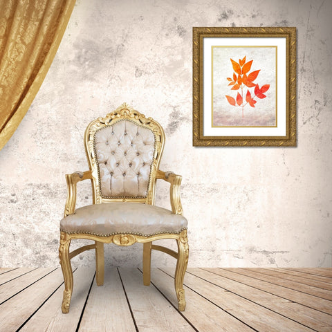 Bold Foliage 2 Gold Ornate Wood Framed Art Print with Double Matting by Kimberly, Allen