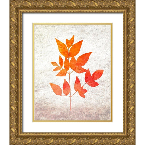 Bold Foliage 2 Gold Ornate Wood Framed Art Print with Double Matting by Kimberly, Allen