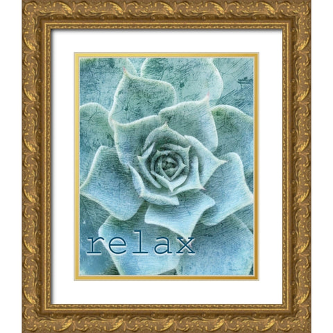 Relax and Breathe 1 Gold Ornate Wood Framed Art Print with Double Matting by Kimberly, Allen