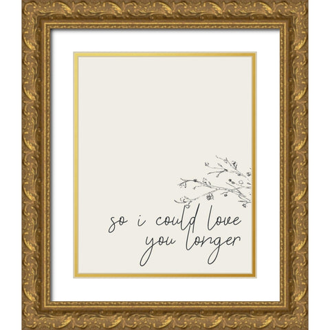 Met You 2 Gold Ornate Wood Framed Art Print with Double Matting by Kimberly, Allen