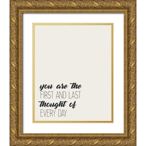 First and Last 1 Gold Ornate Wood Framed Art Print with Double Matting by Kimberly, Allen