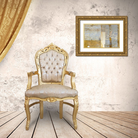 Shimmering Day Gold Ornate Wood Framed Art Print with Double Matting by Allen, Kimberly
