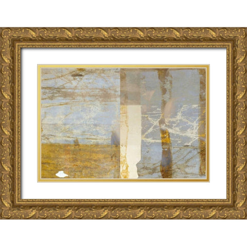 Shimmering Day Gold Ornate Wood Framed Art Print with Double Matting by Allen, Kimberly