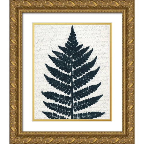 Pressed Leaf 1 Gold Ornate Wood Framed Art Print with Double Matting by Kimberly, Allen