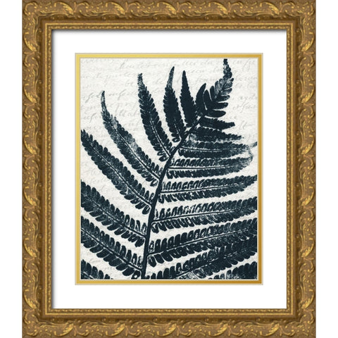 Pressed Leaf 2 Gold Ornate Wood Framed Art Print with Double Matting by Kimberly, Allen