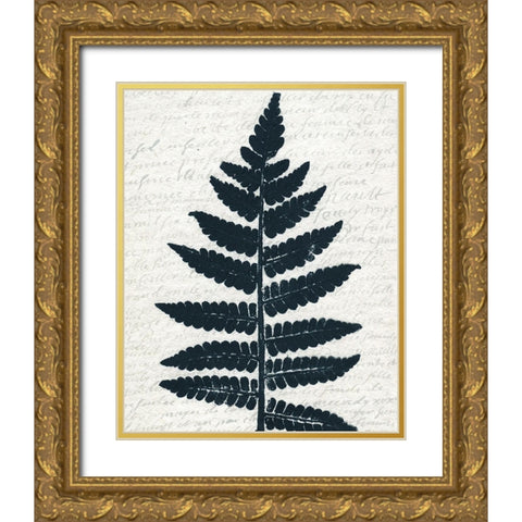 Pressed Leaf 3 Gold Ornate Wood Framed Art Print with Double Matting by Kimberly, Allen