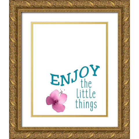 Enjoy Gold Ornate Wood Framed Art Print with Double Matting by Kimberly, Allen