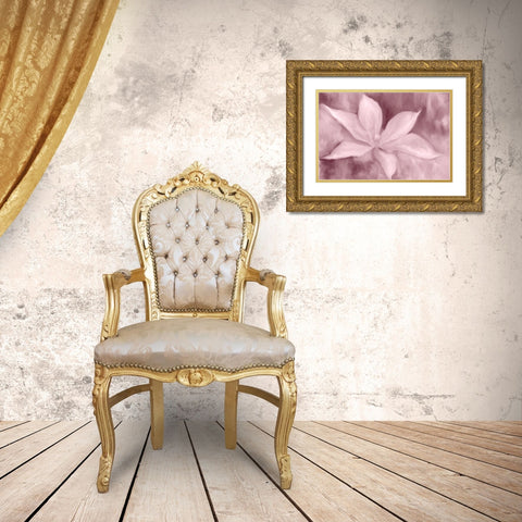 Blush Petals Gold Ornate Wood Framed Art Print with Double Matting by Kimberly, Allen