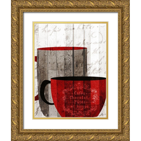 Morning Coffee 1 Gold Ornate Wood Framed Art Print with Double Matting by Kimberly, Allen