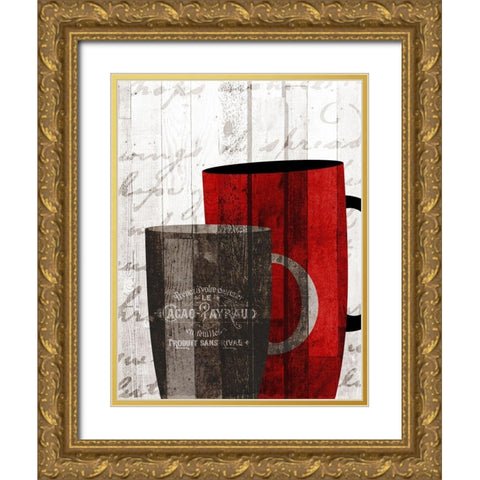 Morning Coffee 2 Gold Ornate Wood Framed Art Print with Double Matting by Kimberly, Allen