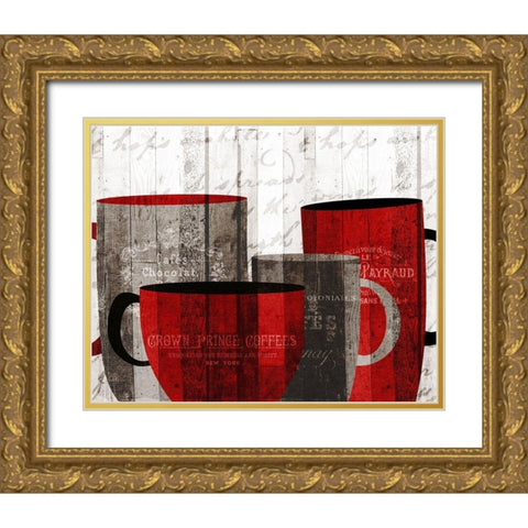 Morning Coffee 3 Gold Ornate Wood Framed Art Print with Double Matting by Kimberly, Allen