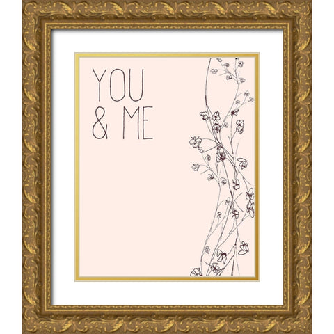 Heart 2 Gold Ornate Wood Framed Art Print with Double Matting by Kimberly, Allen