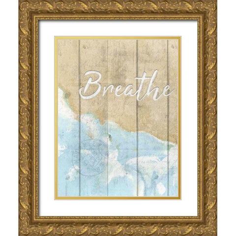 Calm and Breathe 2 Gold Ornate Wood Framed Art Print with Double Matting by Kimberly, Allen