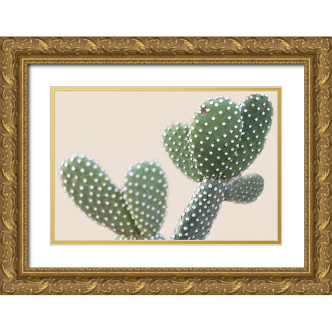 Blush Cactus 1 Gold Ornate Wood Framed Art Print with Double Matting by Kimberly, Allen