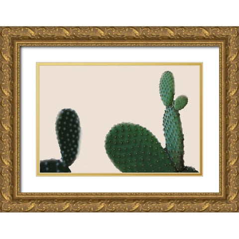 Blush Cactus 2 Gold Ornate Wood Framed Art Print with Double Matting by Kimberly, Allen