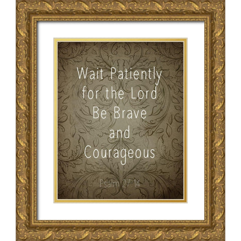 Psalms 1 Gold Ornate Wood Framed Art Print with Double Matting by Kimberly, Allen