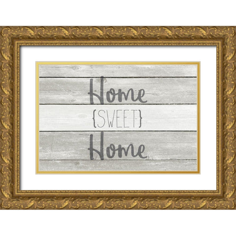 Home Sweet Home Gold Ornate Wood Framed Art Print with Double Matting by Kimberly, Allen