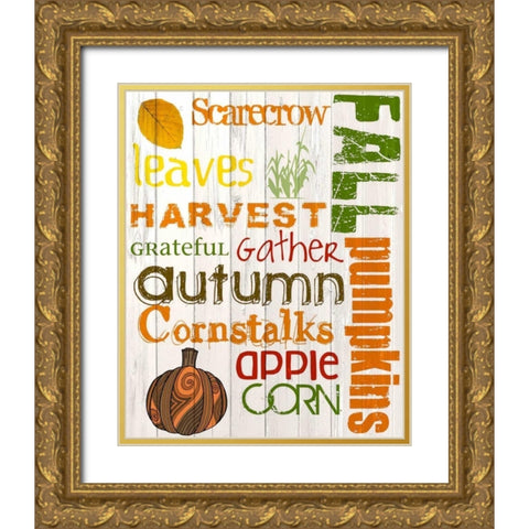 Fall  1 Gold Ornate Wood Framed Art Print with Double Matting by Allen, Kimberly