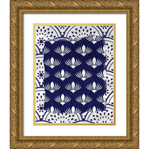 Chinoiserie 1 Gold Ornate Wood Framed Art Print with Double Matting by Kimberly, Allen