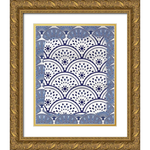 Chinoiserie 3 Gold Ornate Wood Framed Art Print with Double Matting by Kimberly, Allen