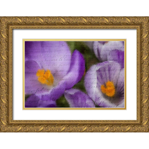 Purple Days Gold Ornate Wood Framed Art Print with Double Matting by Kimberly, Allen