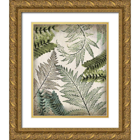 Tropic Palms 2 Gold Ornate Wood Framed Art Print with Double Matting by Kimberly, Allen