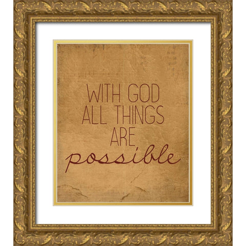Always Love 2 Gold Ornate Wood Framed Art Print with Double Matting by Kimberly, Allen