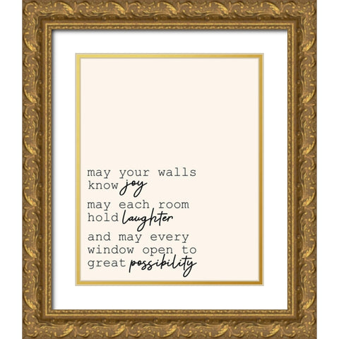 May You Gold Ornate Wood Framed Art Print with Double Matting by Kimberly, Allen