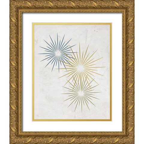 Burst 1 Gold Ornate Wood Framed Art Print with Double Matting by Kimberly, Allen