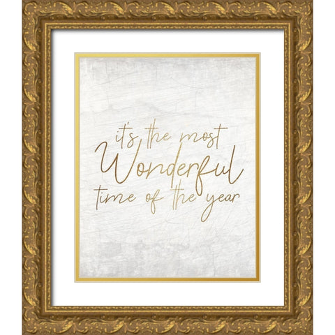 Christmas Luxe 4 Gold Ornate Wood Framed Art Print with Double Matting by Kimberly, Allen
