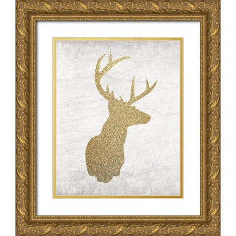 Christmas Luxe 9 Gold Ornate Wood Framed Art Print with Double Matting by Kimberly, Allen