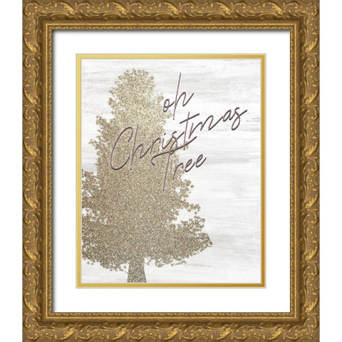 Christmas Romance 5 Gold Ornate Wood Framed Art Print with Double Matting by Kimberly, Allen