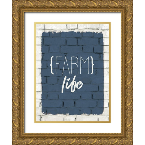 Farm Life 9 Gold Ornate Wood Framed Art Print with Double Matting by Kimberly, Allen