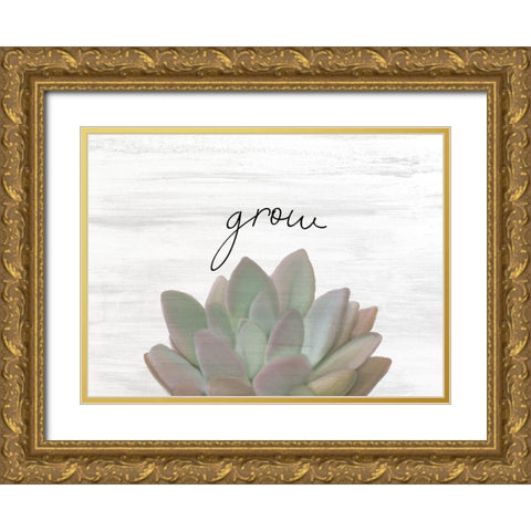 Grow Gold Ornate Wood Framed Art Print with Double Matting by Kimberly, Allen