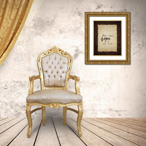 Hope Faith Love 1 Gold Ornate Wood Framed Art Print with Double Matting by Kimberly, Allen