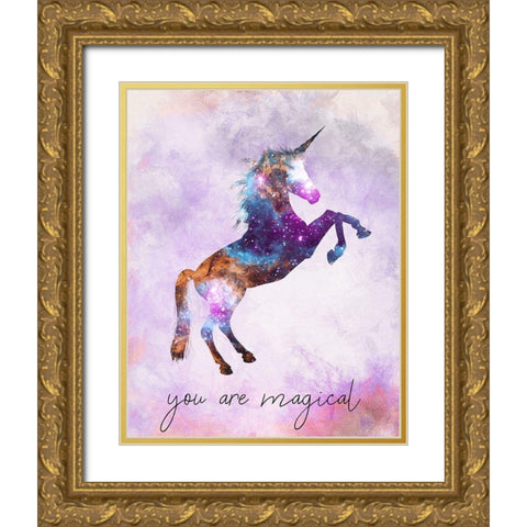 You are Magical v3 Gold Ornate Wood Framed Art Print with Double Matting by Kimberly, Allen
