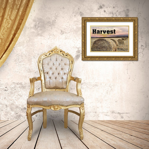Farmers Harvest Gold Ornate Wood Framed Art Print with Double Matting by Kimberly, Allen