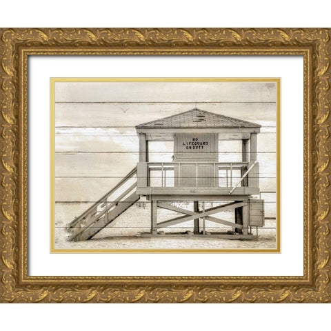 By the Sea 3 Gold Ornate Wood Framed Art Print with Double Matting by Kimberly, Allen
