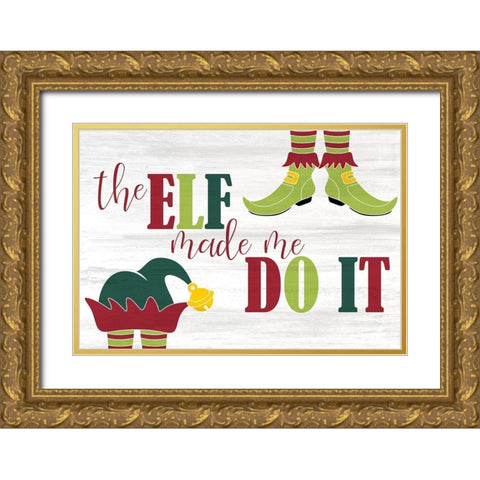 The Elf Gold Ornate Wood Framed Art Print with Double Matting by Kimberly, Allen