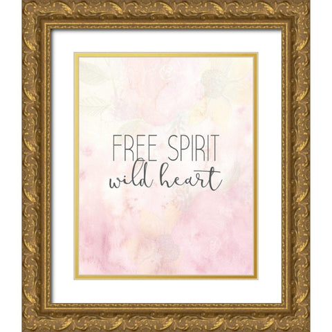 Free Spirit Wild Heart Gold Ornate Wood Framed Art Print with Double Matting by Kimberly, Allen