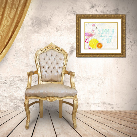 Summer State of Mind Gold Ornate Wood Framed Art Print with Double Matting by Kimberly, Allen