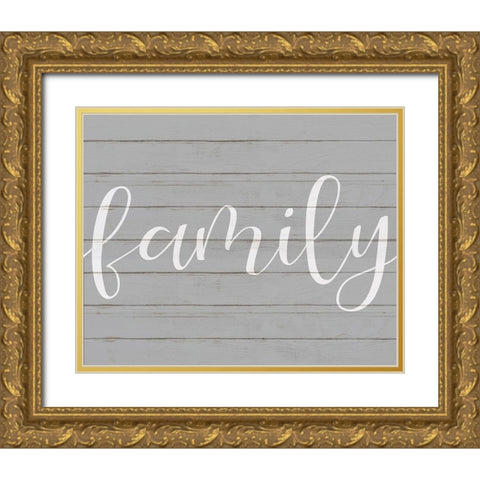 Family Gold Ornate Wood Framed Art Print with Double Matting by Kimberly, Allen
